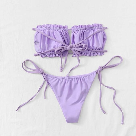 lilac cheeky bikini set - Picture 2 of 5